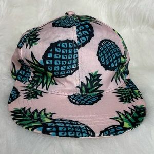 Pink baseball snap-back Blue Pineapples Unisex fit